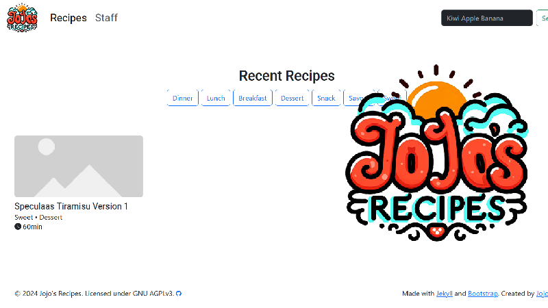 Recipe website